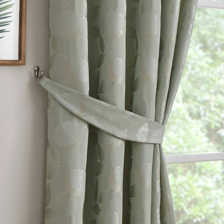 Bramford Pair Of Curtain Tiebacks by Curtina in Green 26