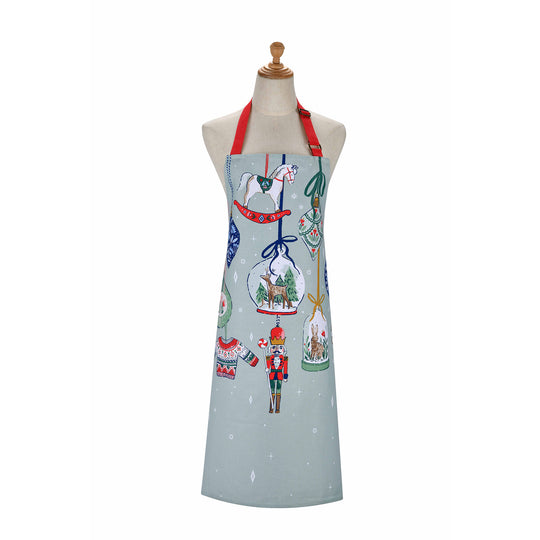 Christmas Ornaments Cotton Apron in Multicolour