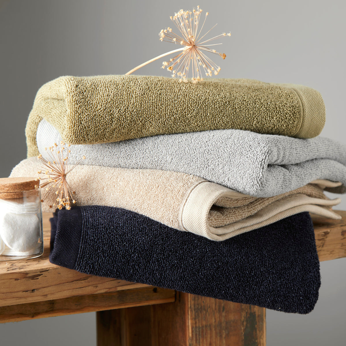 Abode Eco Towels by Drift Home in Navy Ulster Weavers