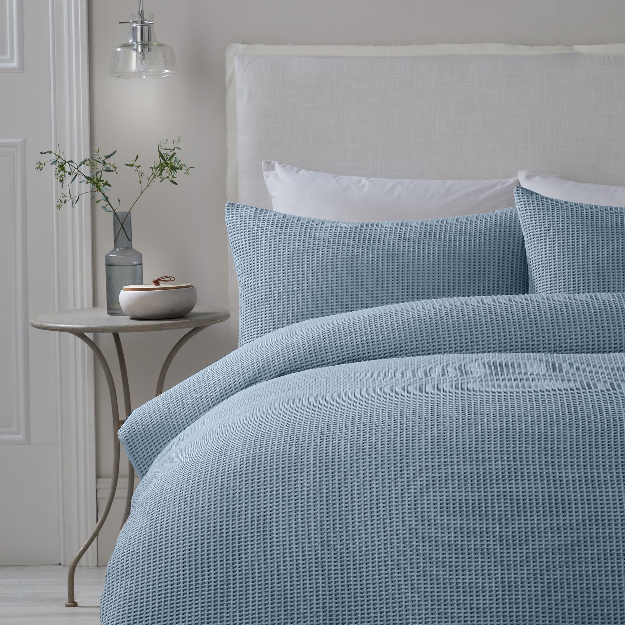 Lindly Duvet Cover Set by Serene in Blue - Duvet Cover Set - Serene