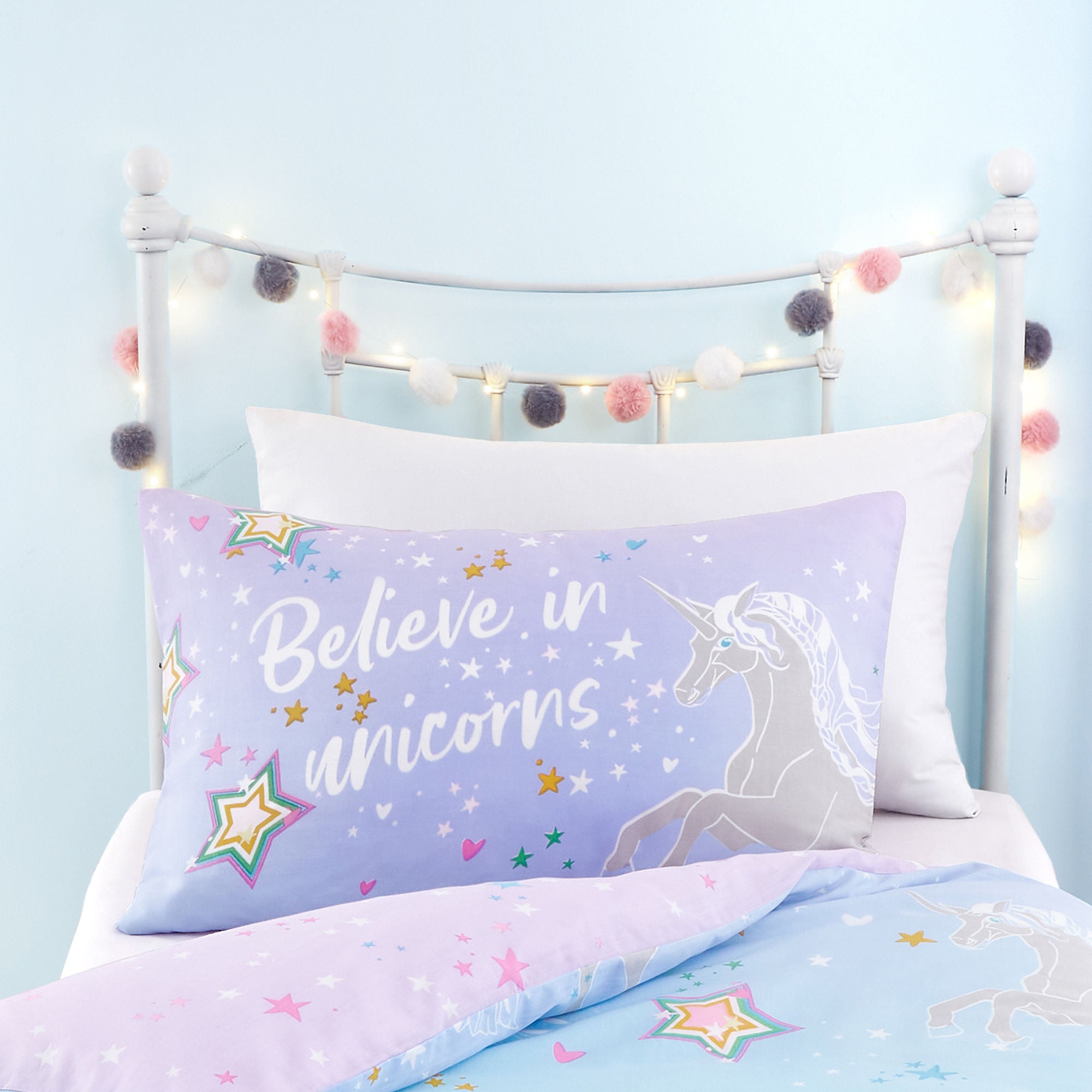 Ombre Unicorn Duvet Cover Set by Bedlam in Lilac - Duvet Cover Set - Bedlam