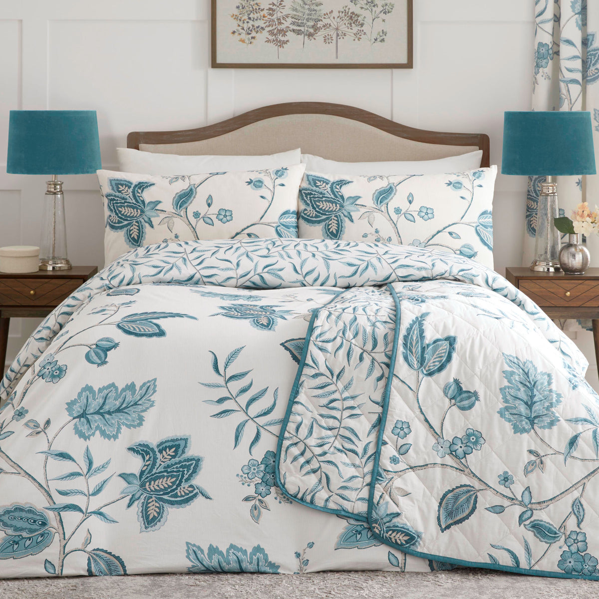 Samira Duvet Cover Set by Dreams Drapes Design in Teal