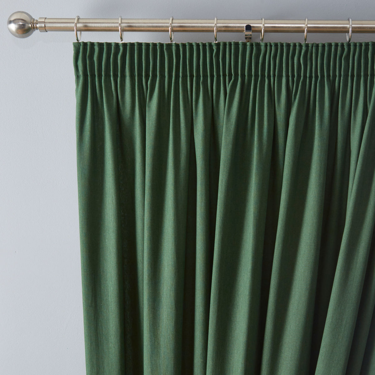 Dijon Pencil Pleat Curtains in Bottle Green – Ulster Weavers