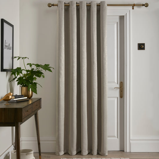 Strata Eyelet Single Panel Door Curtain in Natural