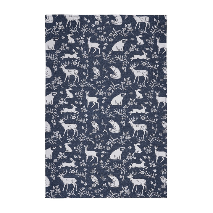 Ulster Weavers Forest Friends - Navy Tea Towel - Cotton - 2 Pack One Size in Navy