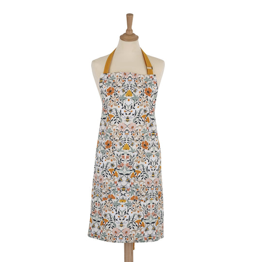 Bee Bloom Cotton Apron in Multicolour
