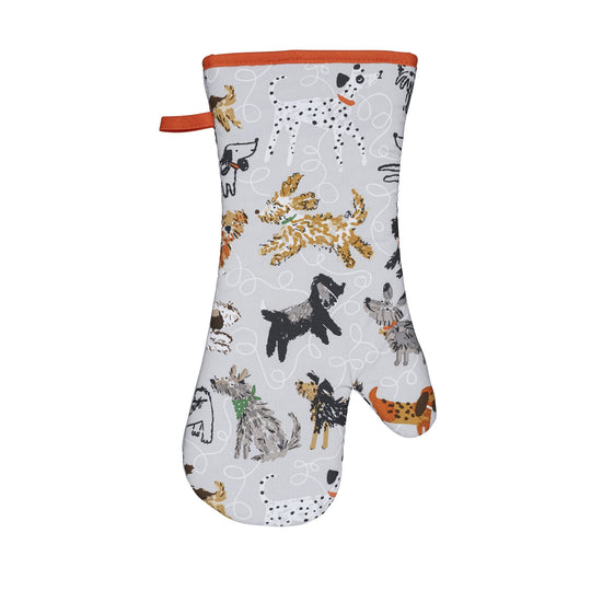 Dog Days Gauntlet Oven Glove in Grey