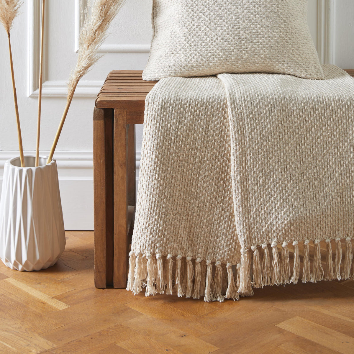 Hayden Throw by Drift Home in Cream