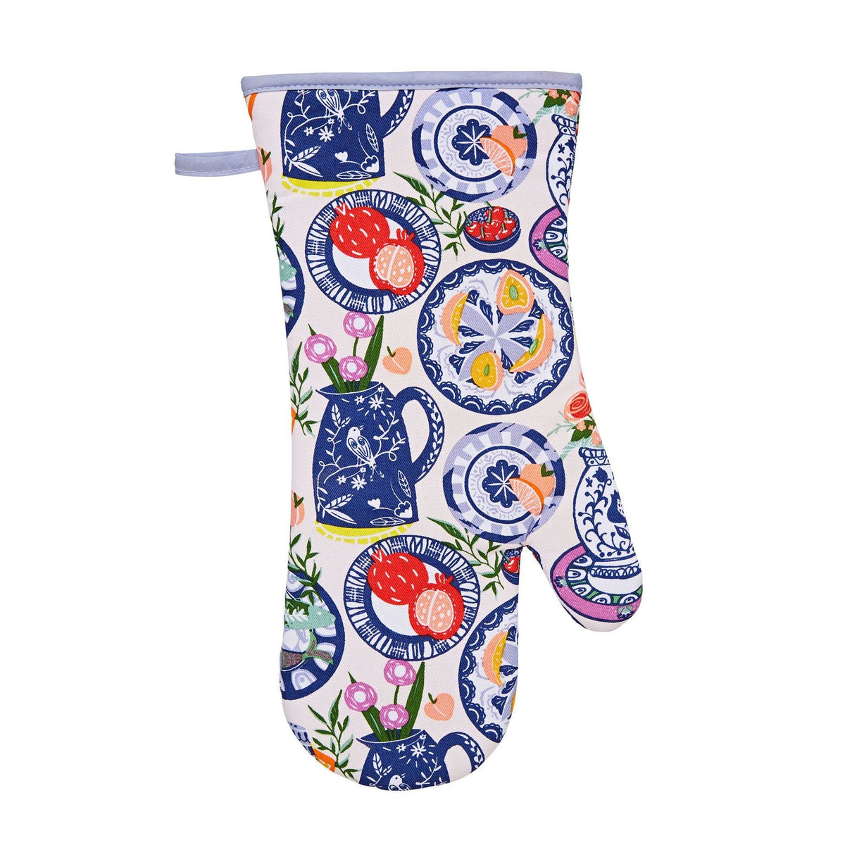 Ulster Weavers Gauntlet Single Oven Glove Mediterranean Plates (100