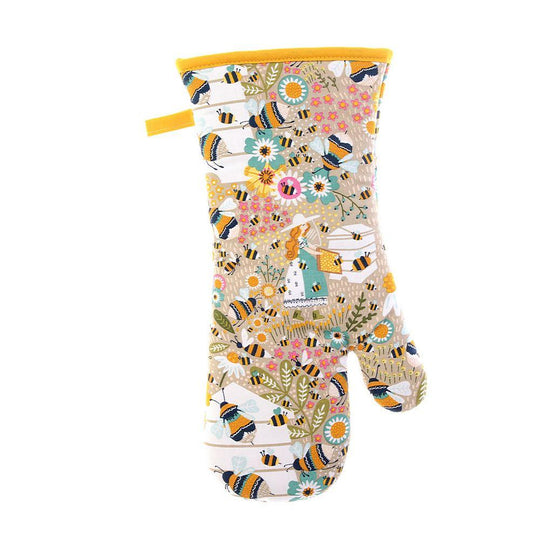 Bee Keeper Gauntlet Oven Glove in Natural