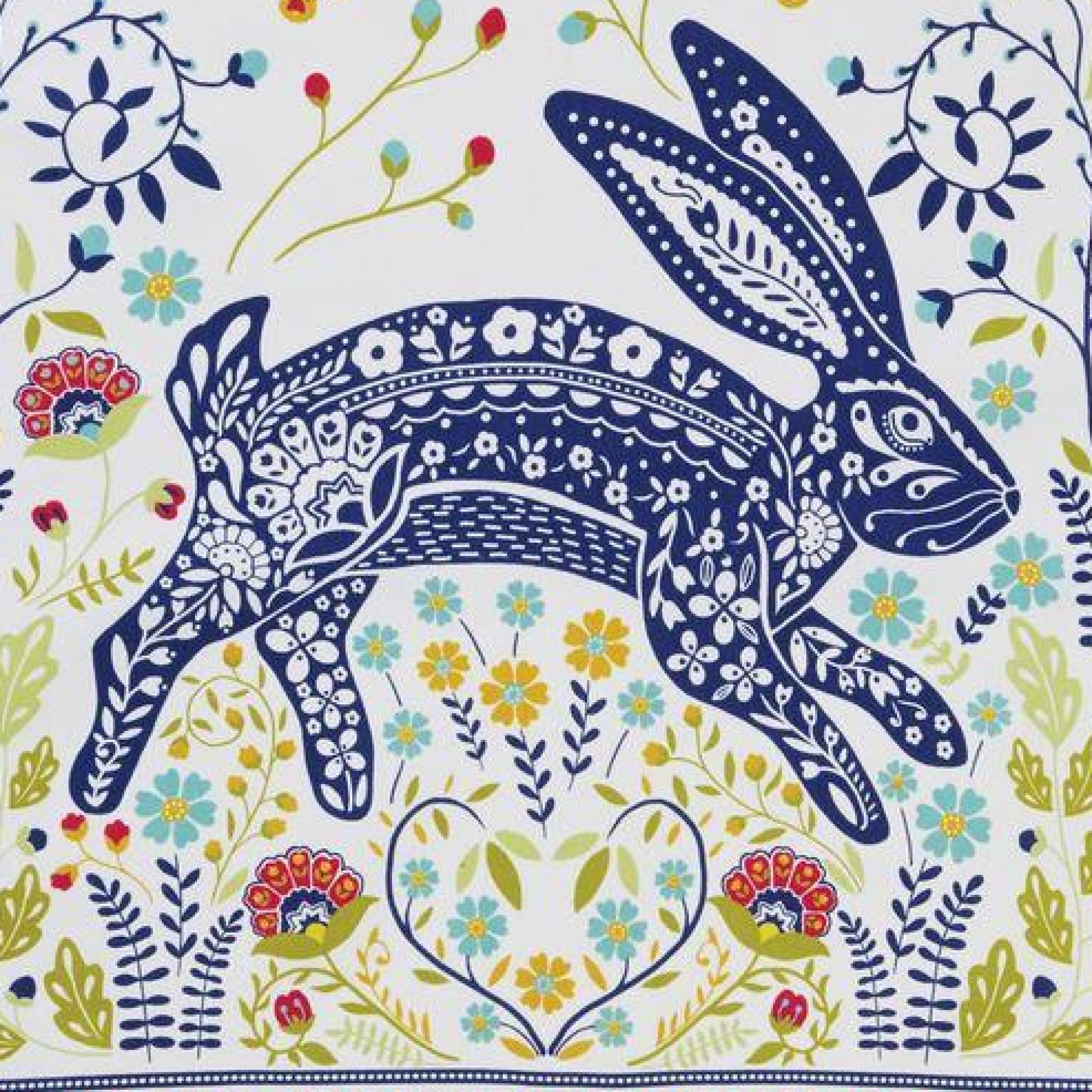 Ulster Weavers Cotton Tea Towel - Woodland Hare (100% Cotton, Green) - Tea Towel - Ulster Weavers