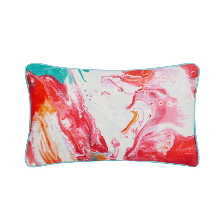 Ulster Weavers Cardinal Marble Linen Cushion (50cm x 30cm, Cerise Pink) - Filled Cushion - Ulster Weavers