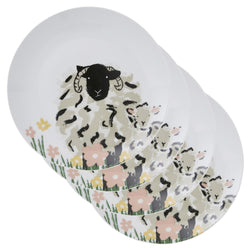 Ulster Weavers Woolly Sheep Side Plate - Porcelain - 4 Pack One Size in White - Plates - Ulster Weavers