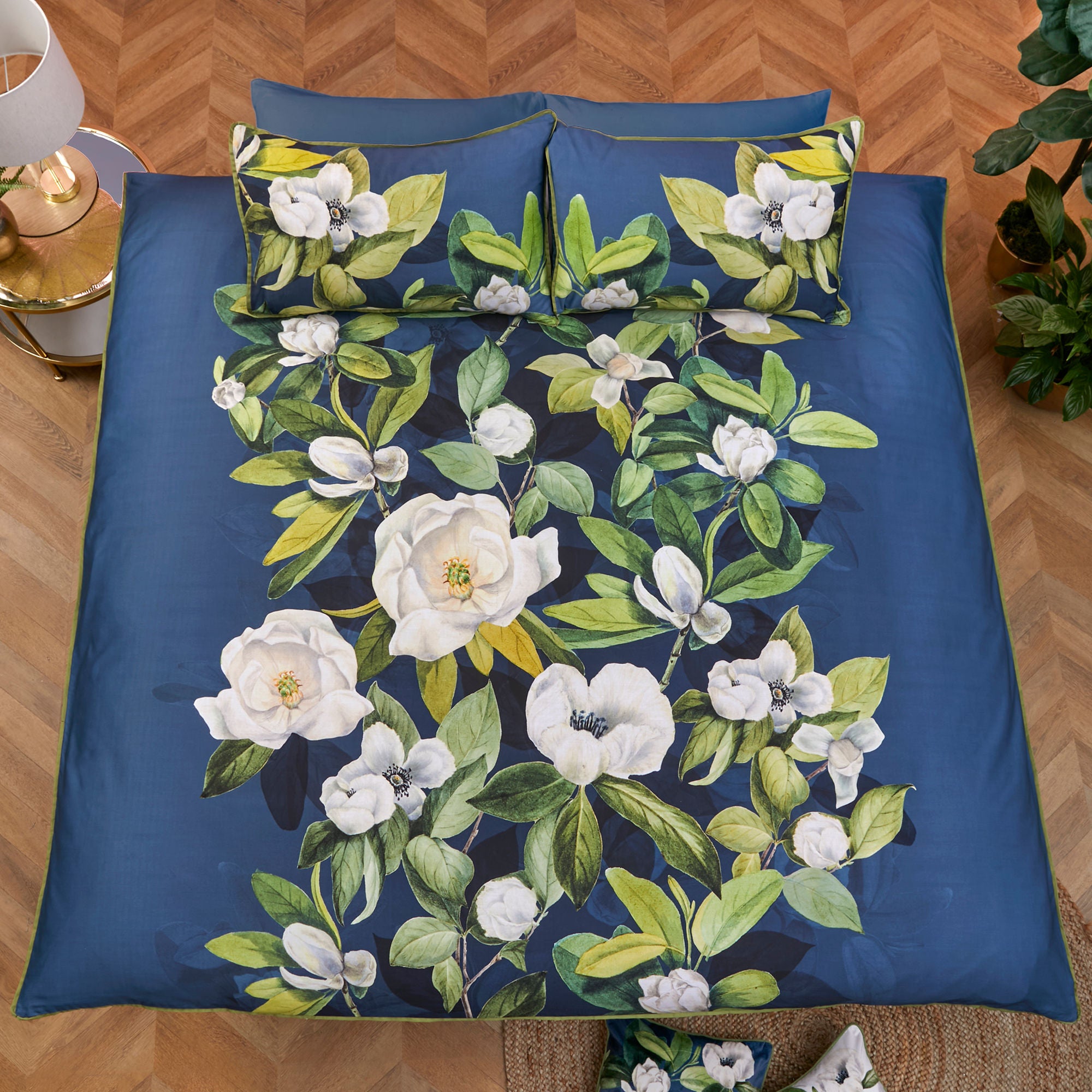 Alaya Duvet Cover Set by Soiree in Teal - Duvet Cover Set - Soiree