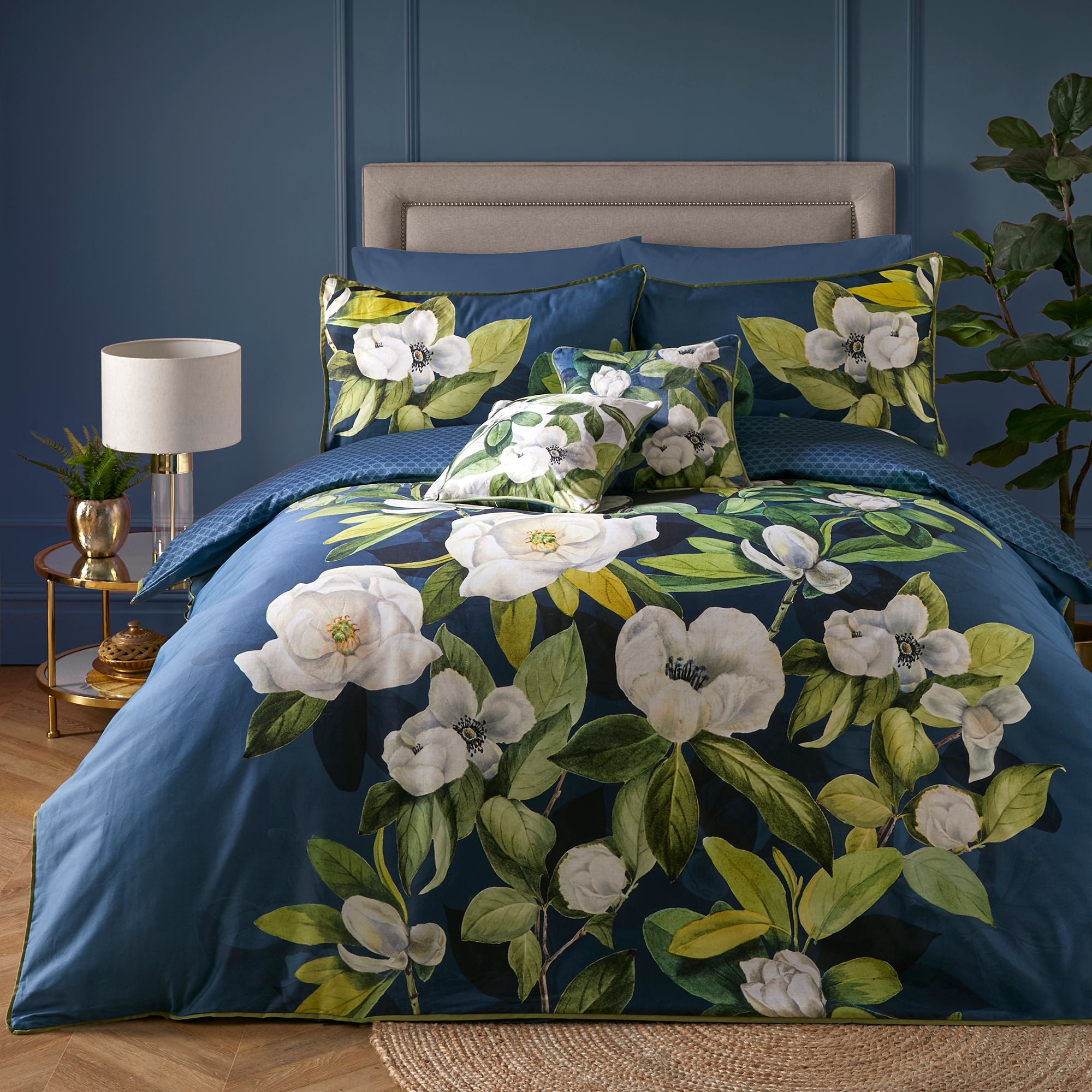 Alaya Duvet Cover Set by Soiree in Teal - Duvet Cover Set - Soiree