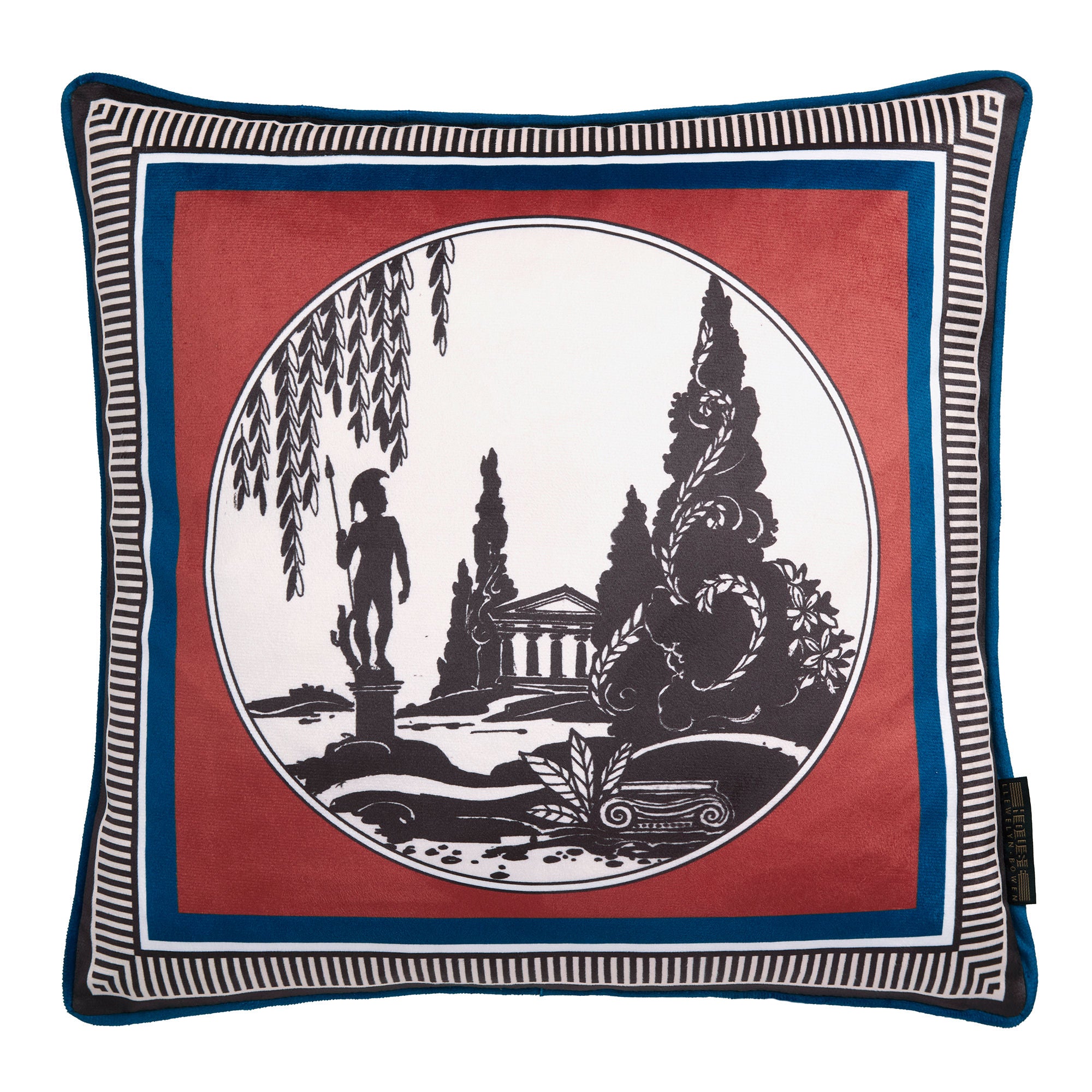 Arcadia Cushion in Red 43 x 43cm