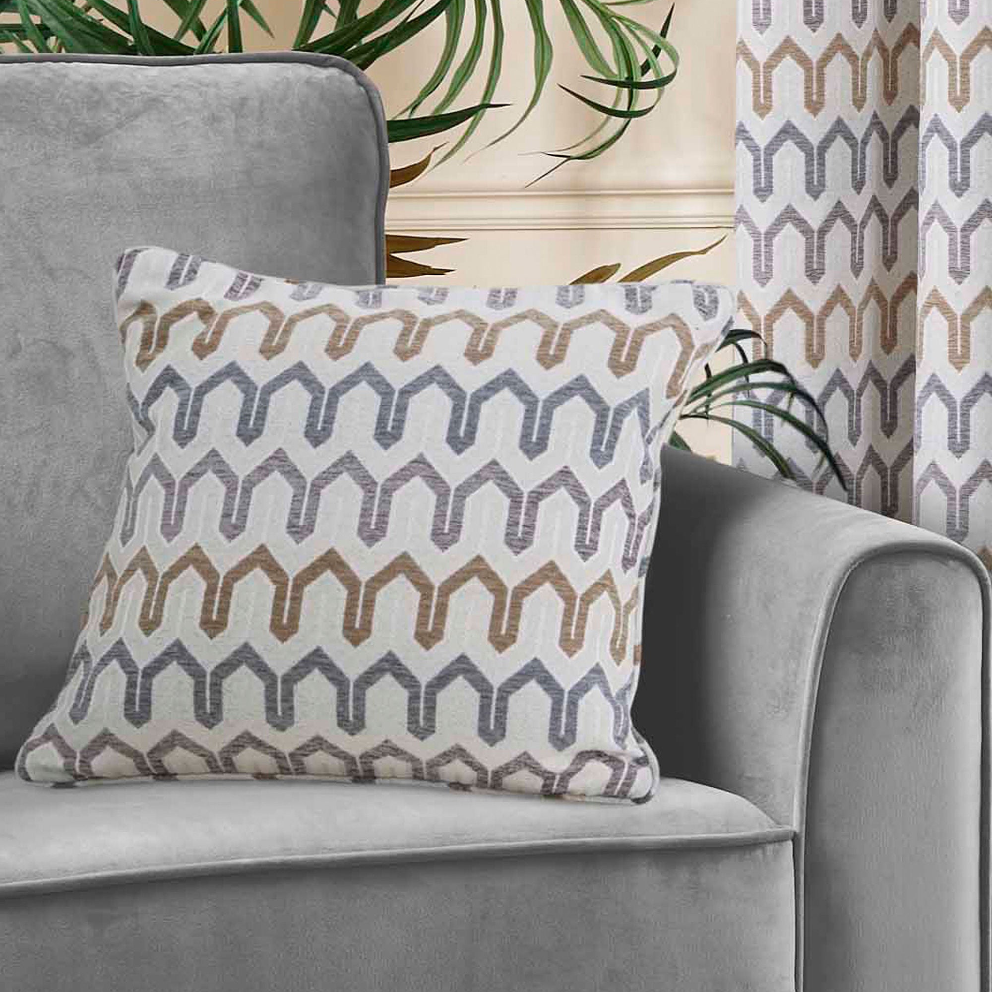 Arcadia Cushion by Curtina in Natural 43 x 43cm - Cushion - Curtina