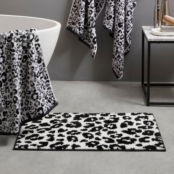 Animal Print Bath Mat by Fusion Bathroom in Black 50 x 80cm - Bath Mat - Fusion Bathroom
