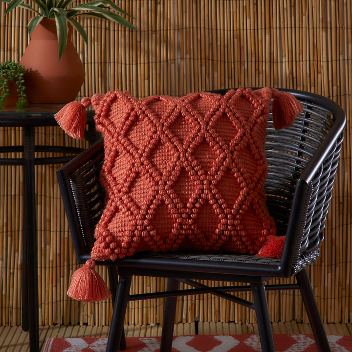 Alda Outdoor Cushion by Drift Home in Terracotta 43 x 43cm - Cushion - Drift Home