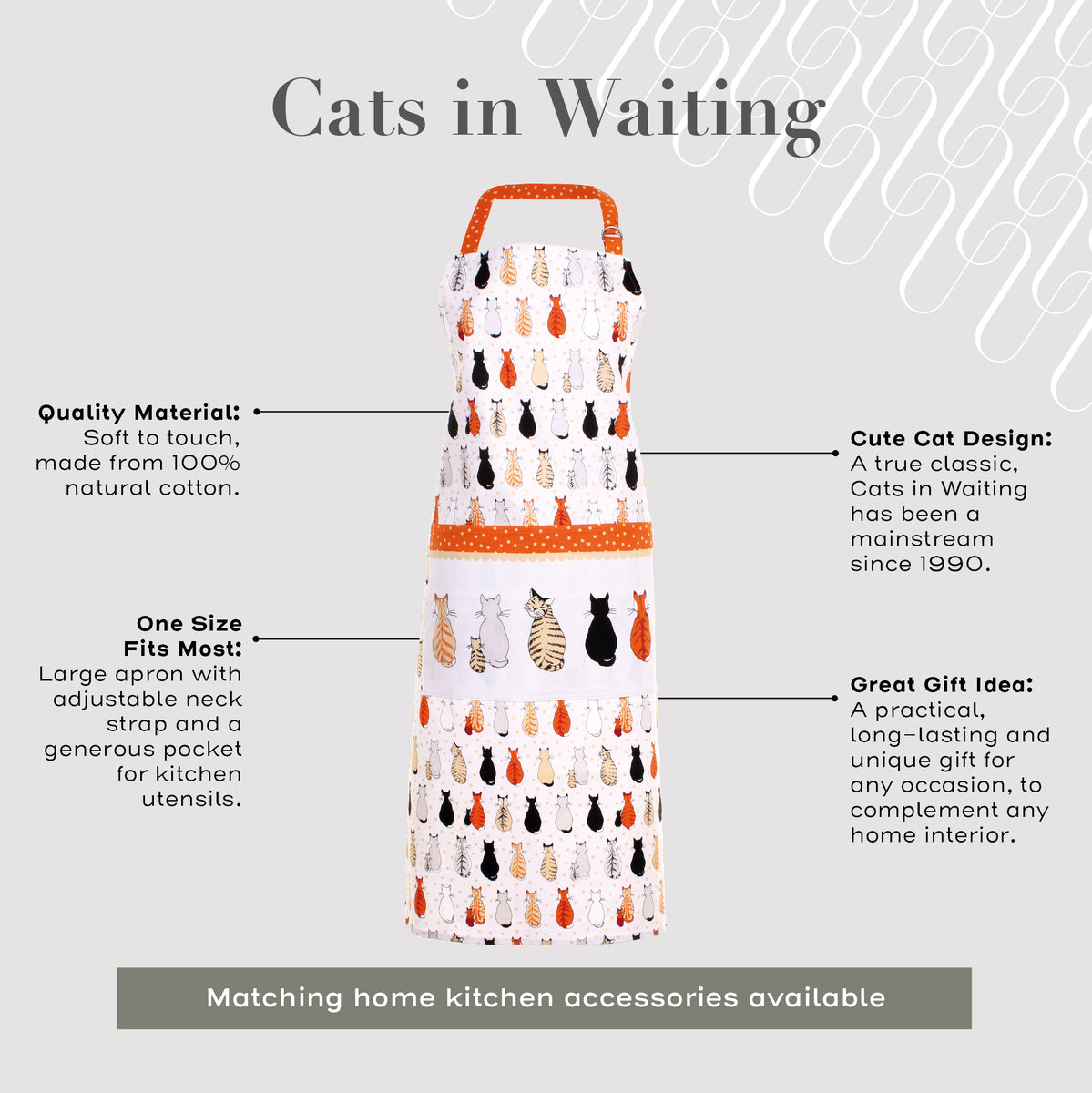 Ulster Weavers Packbare Falttasche „Cats In Waiting“ – Praktische Unisex-Tasche Zum Verstauen, 45,7 X 61 Cm