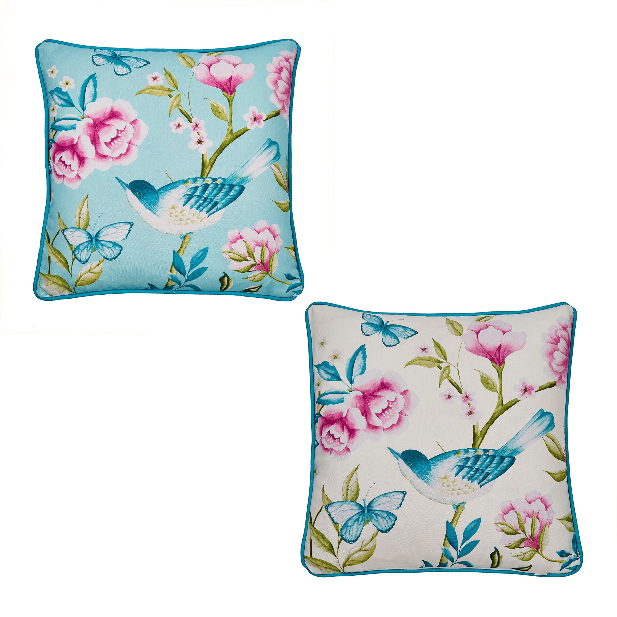Amelle Outdoor Cushion by Dreams & Drapes Design in Blue 43 x 43cm - Cushion - Dreams & Drapes Design