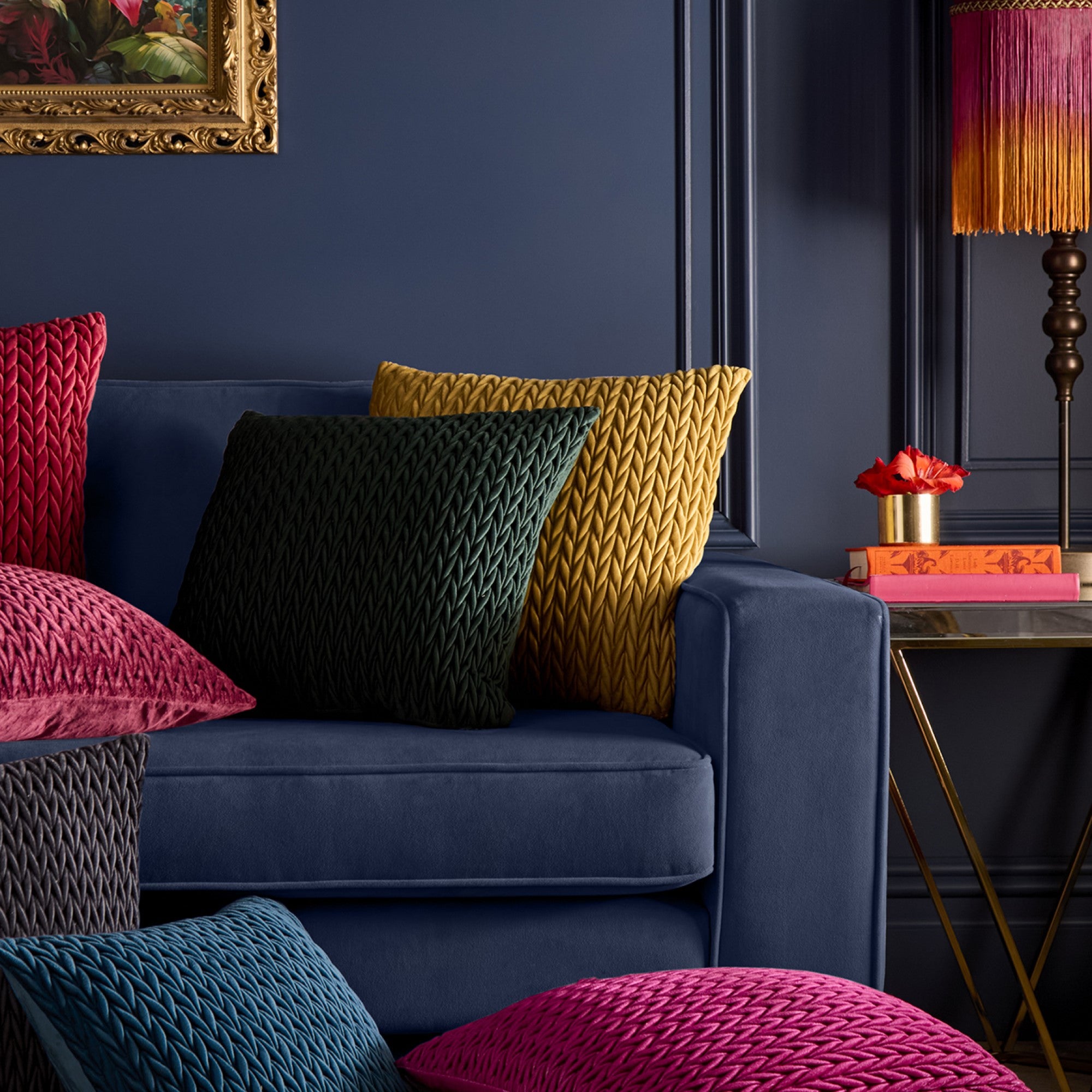 Amory Cushion in Gold 43 x 43cm