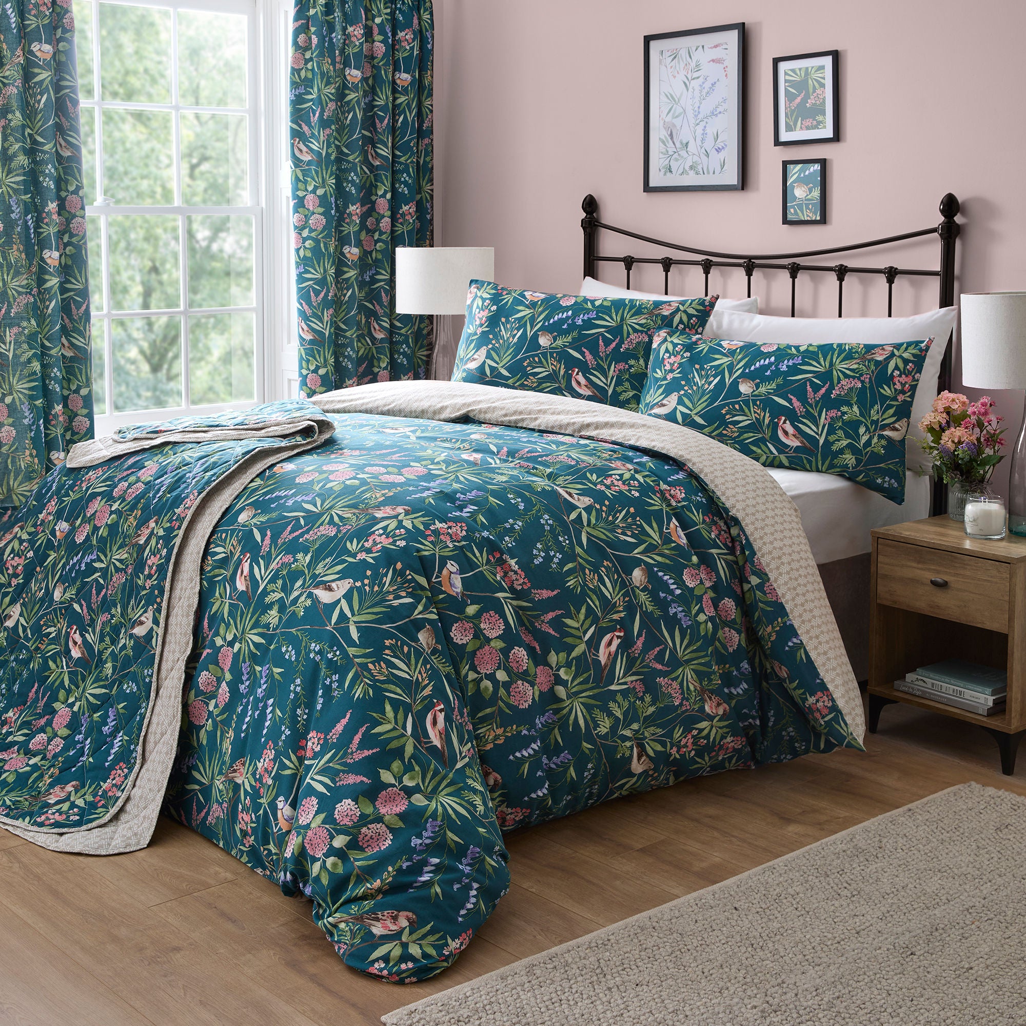 Caraway Duvet Cover Set by Dreams & Drapes Design in Green - Duvet Cover Set - Dreams & Drapes Design