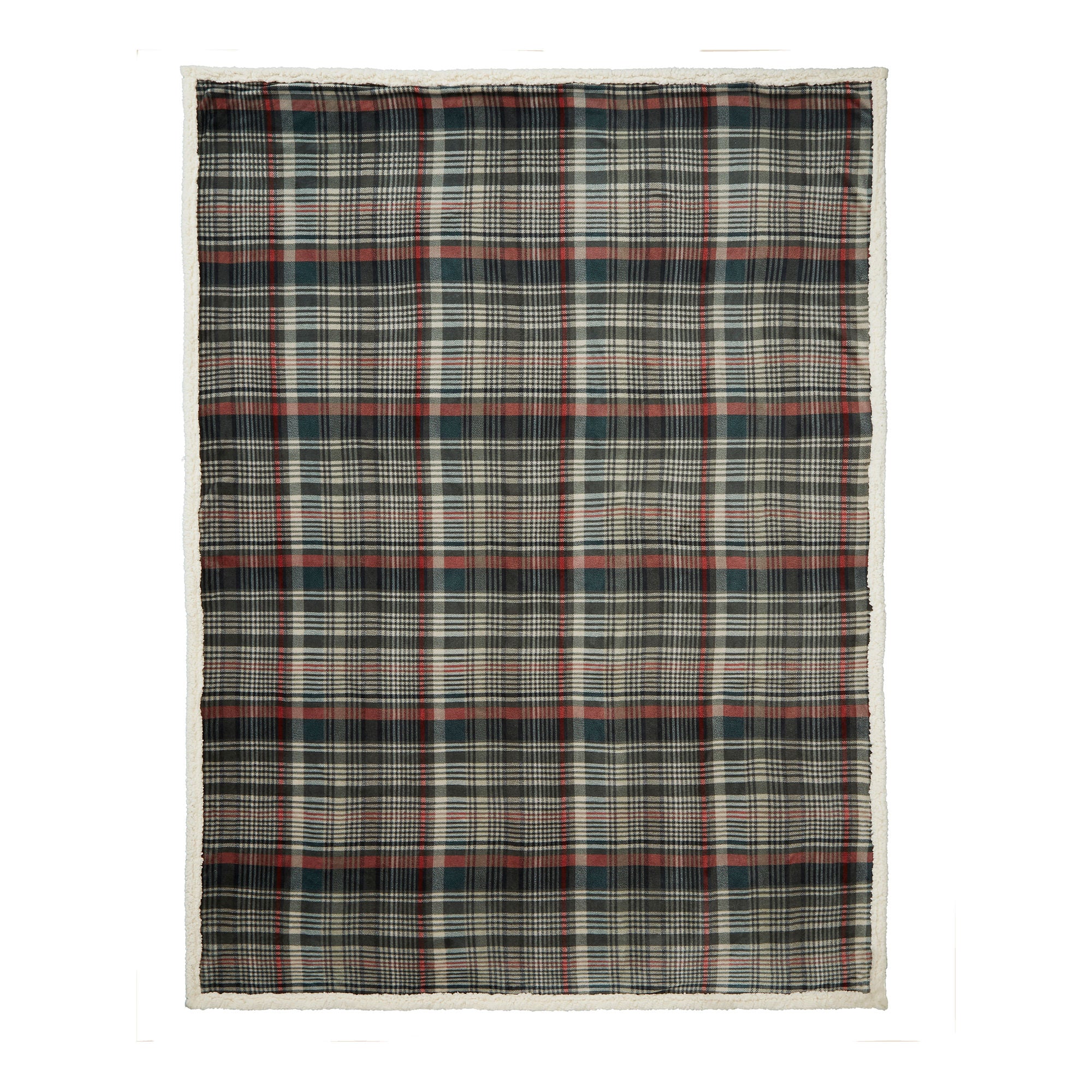 Bennet Check Throw in Green 150 x 200cm - Throw - Dreams & Drapes
