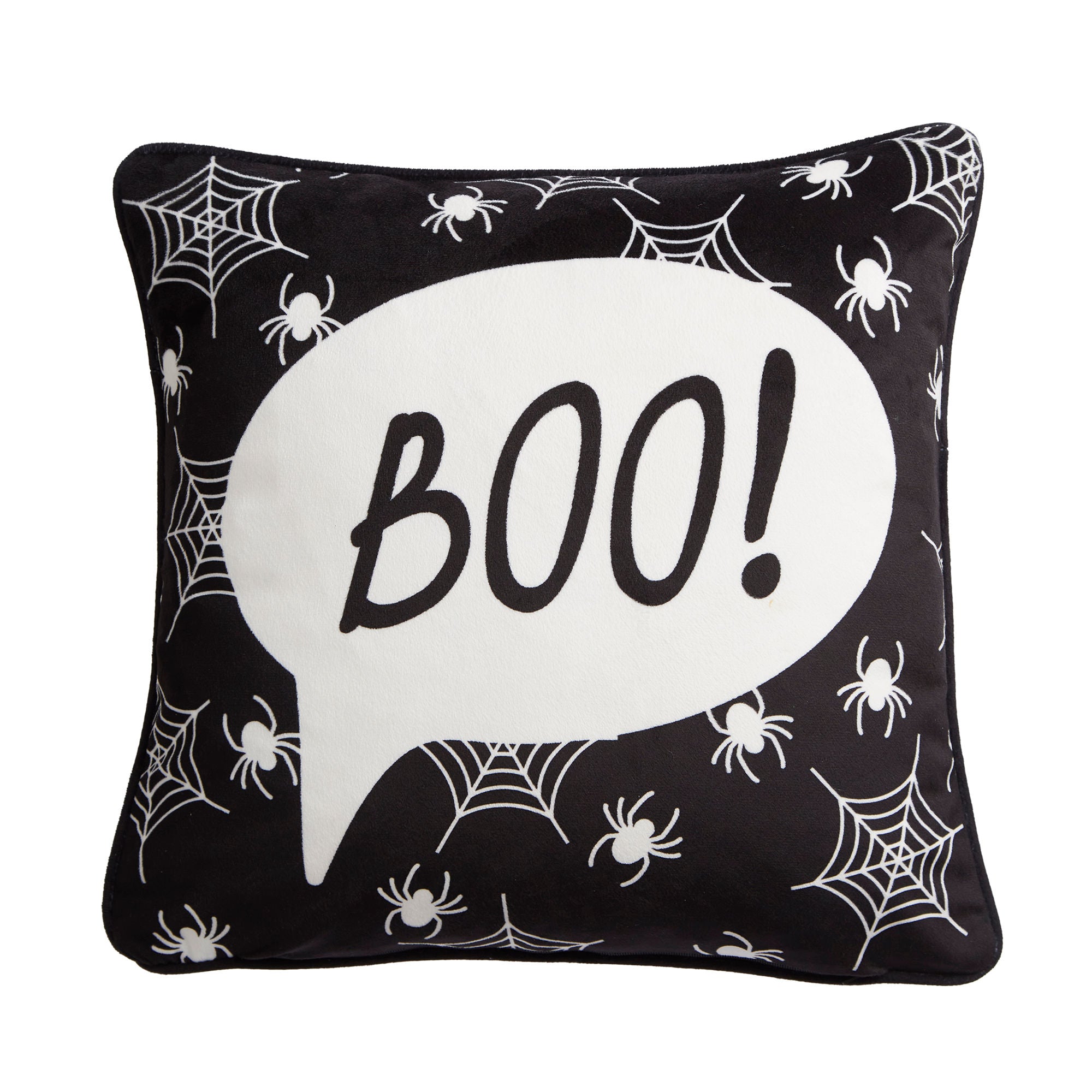 Boo Cushion by Bedlam in Black 43 x 43cm - Cushion - Bedlam