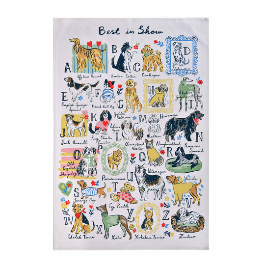 Best In Show Cotton Tea Towel in Multicolour