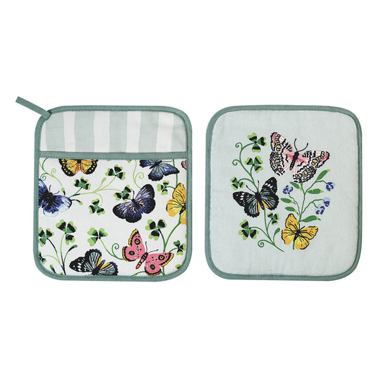 Butterfly Grove Pot Mitt in Blue