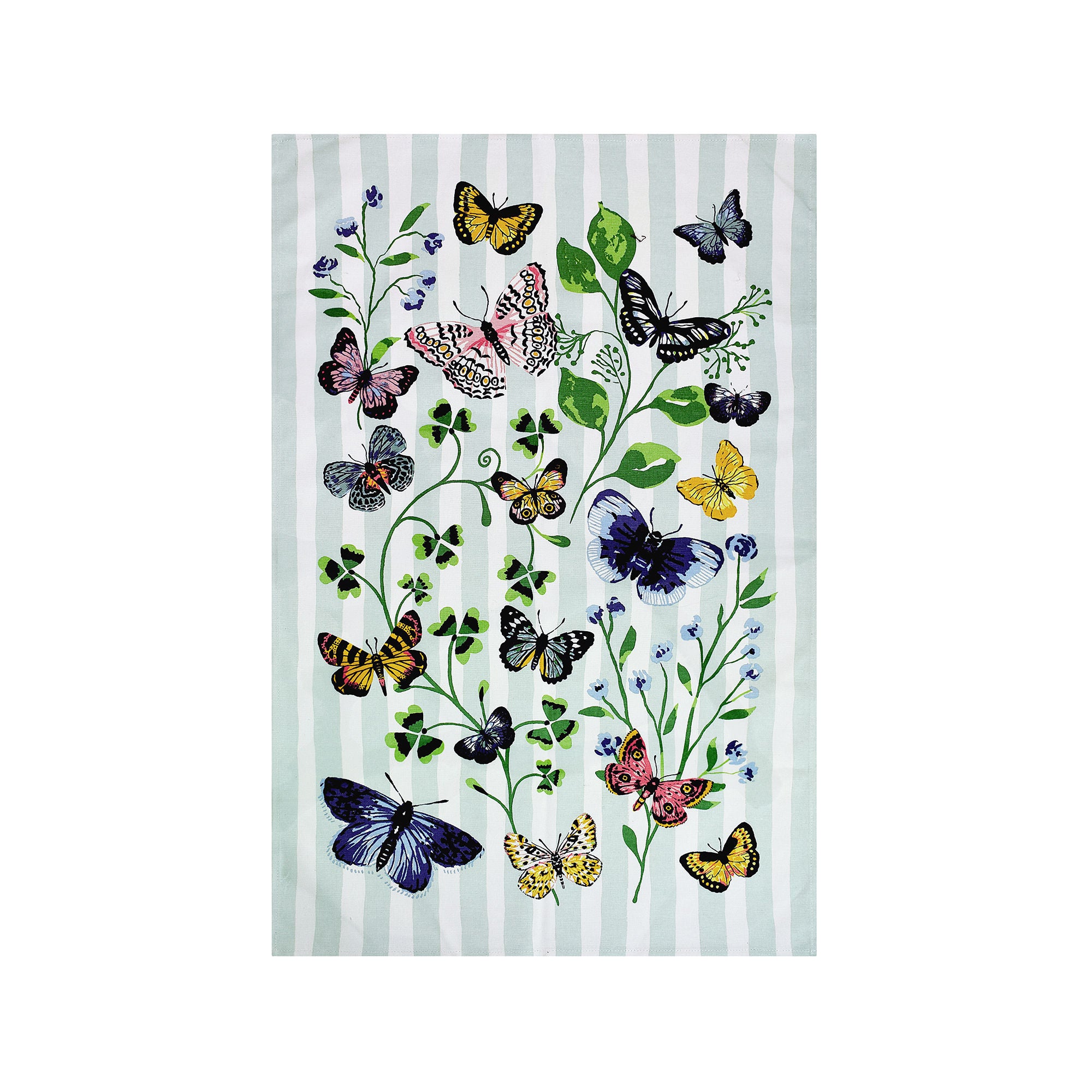 Butterfly Grove Cotton Tea Towel in Blue - Tea Towel - Ulster Weavers