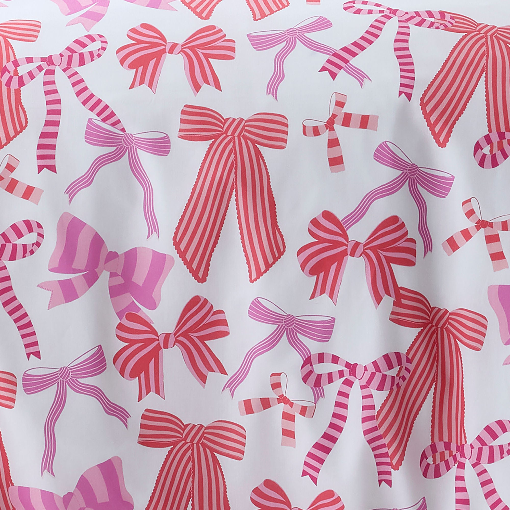 Bow and Stripes Duvet Cover Set in Pink - Duvet Cover Set - Bedlam