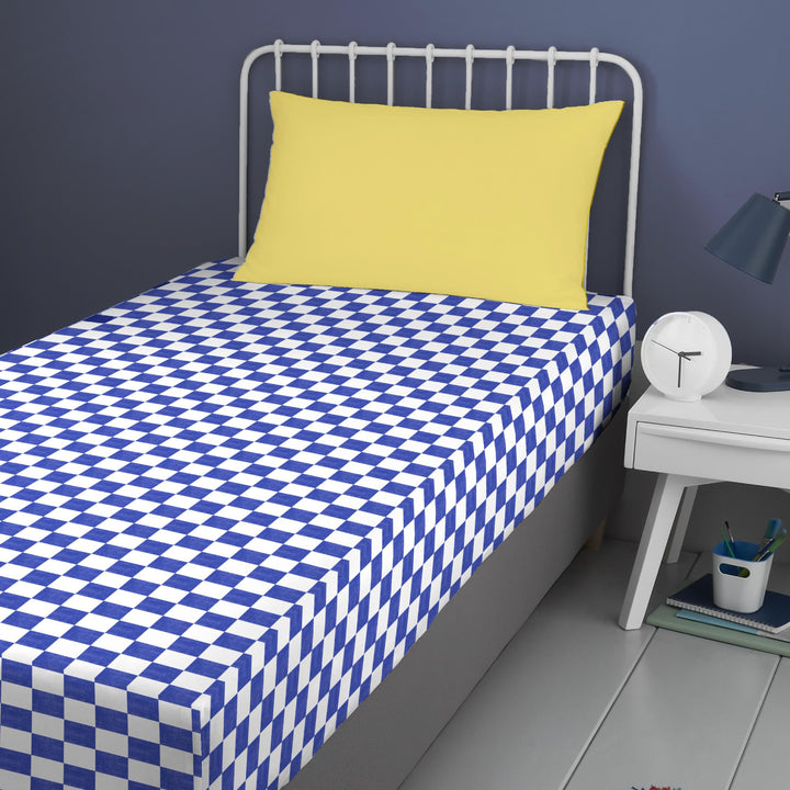 Beckett Stripe 25cm Fitted Bed Sheet by Bedlam in Multi Single - 25cm Fitted Bed Sheet - Bedlam