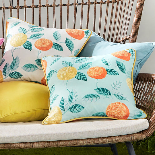 Botanical Fruits Outdoor Cushion in Green 43 x 43cm