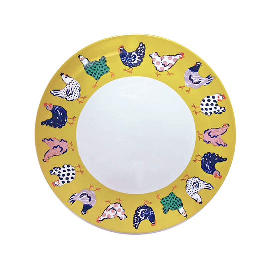 Chick Chicken Porcelain Dinner Plate in Yellow