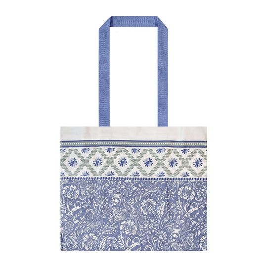 Coastal Treasures Canvas Shoulder Bag in Blue