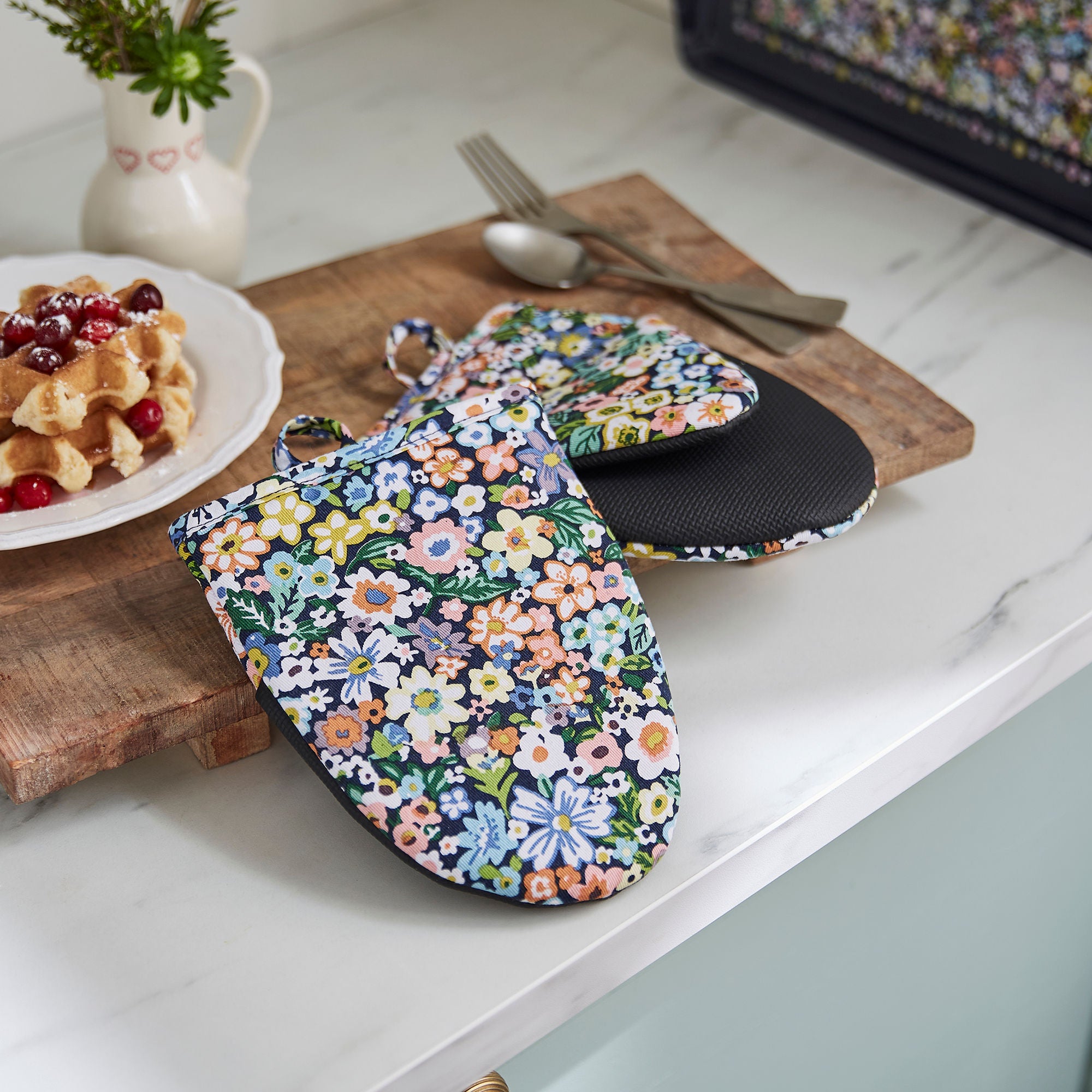 Ulster Weavers Confetti Floral Microwave Mitts - Pair One Size in Multi - Micro Mitts - Ulster Weavers