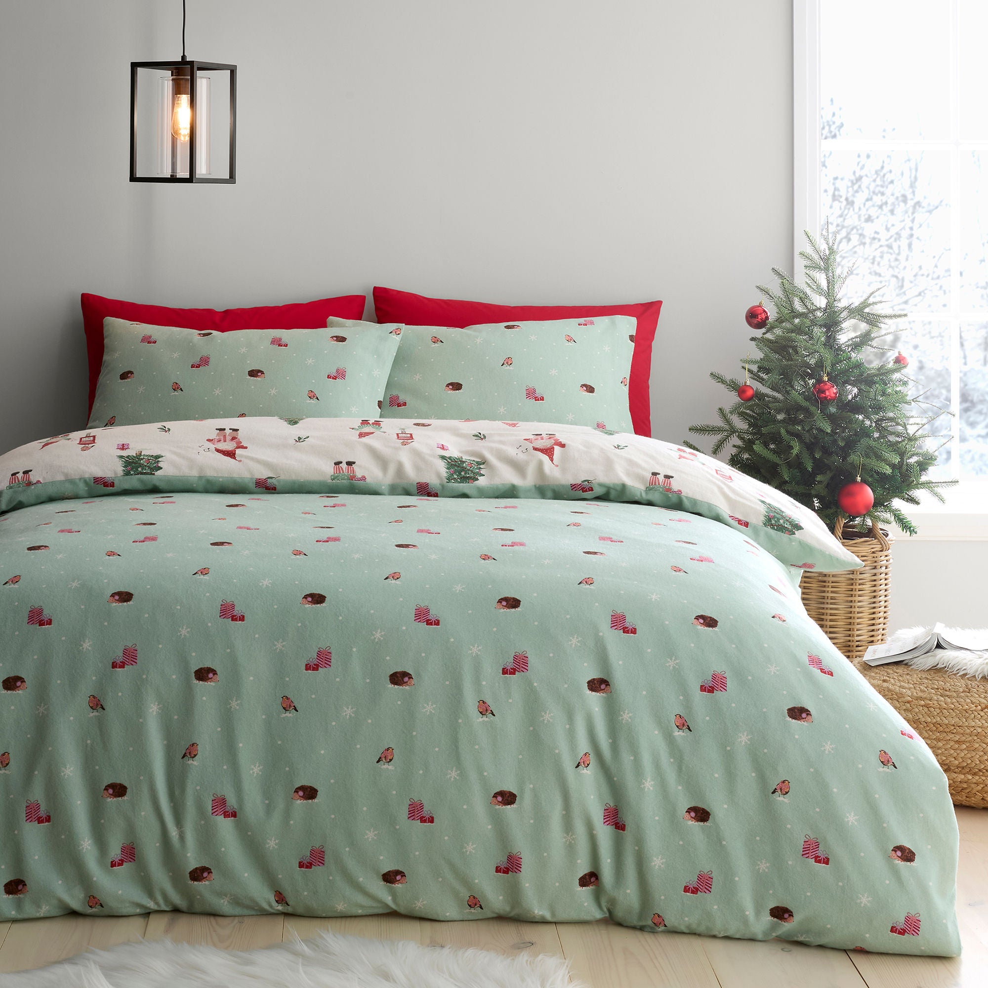 Christmas Gonks Duvet Cover Set in Natural