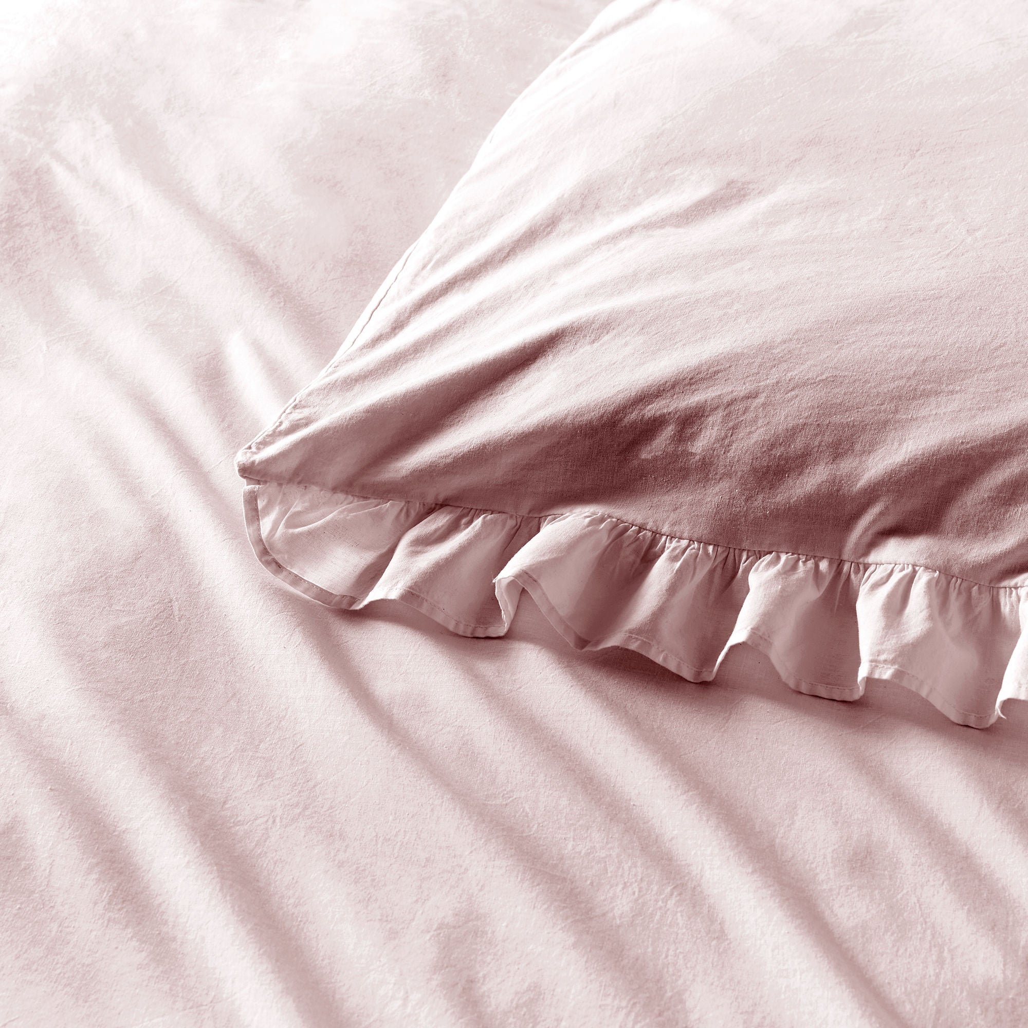 Cassia Frill Duvet Cover Set by Appletree Loft in Lavender - Duvet Cover Set - Appletree Loft