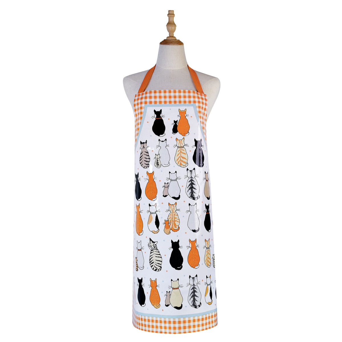 Cats In Waiting 2026 PVC Apron in Orange – Ulster Weavers