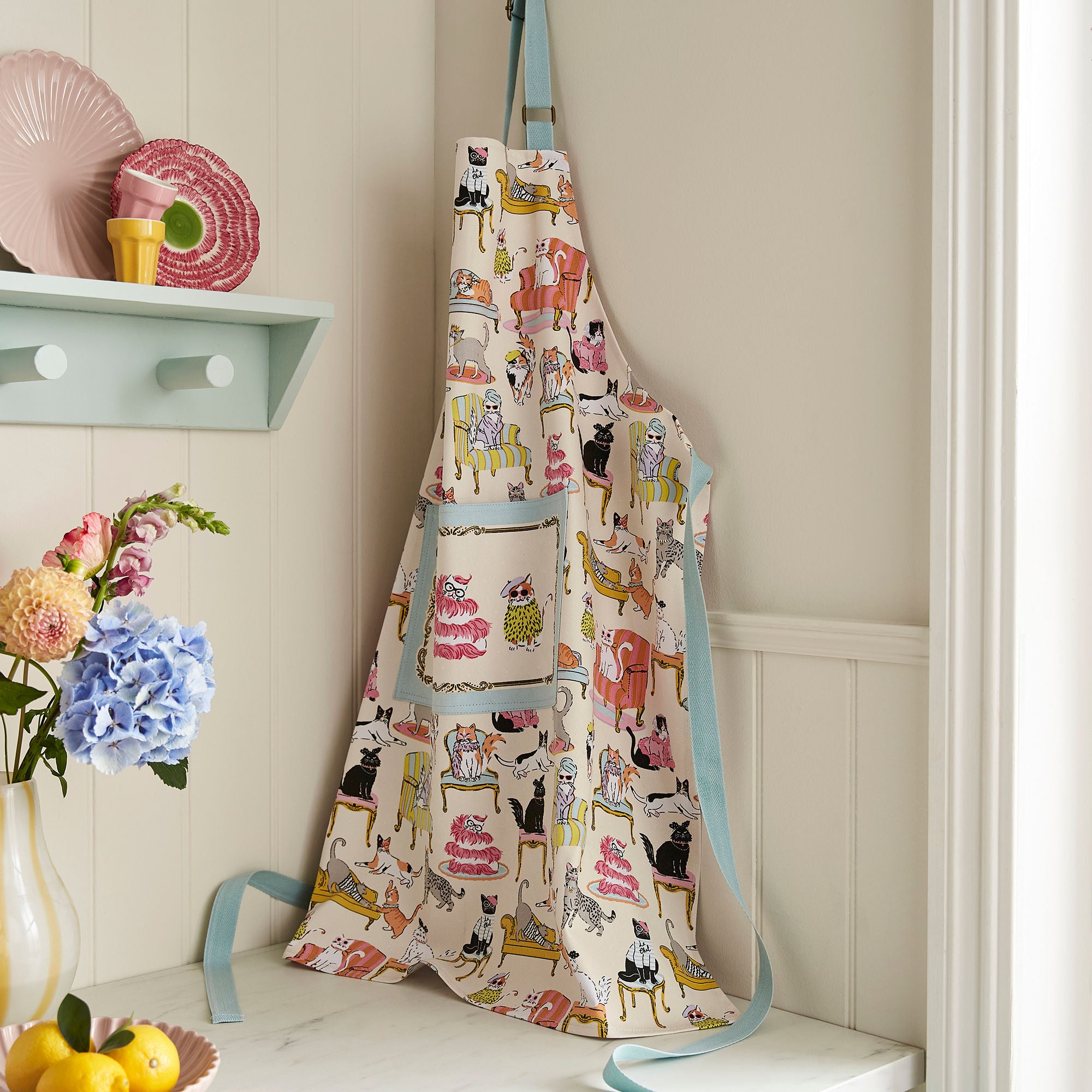 Ulster Weavers Cool Cats Apron - Cotton One Size in Multi - Apron - Ulster Weavers