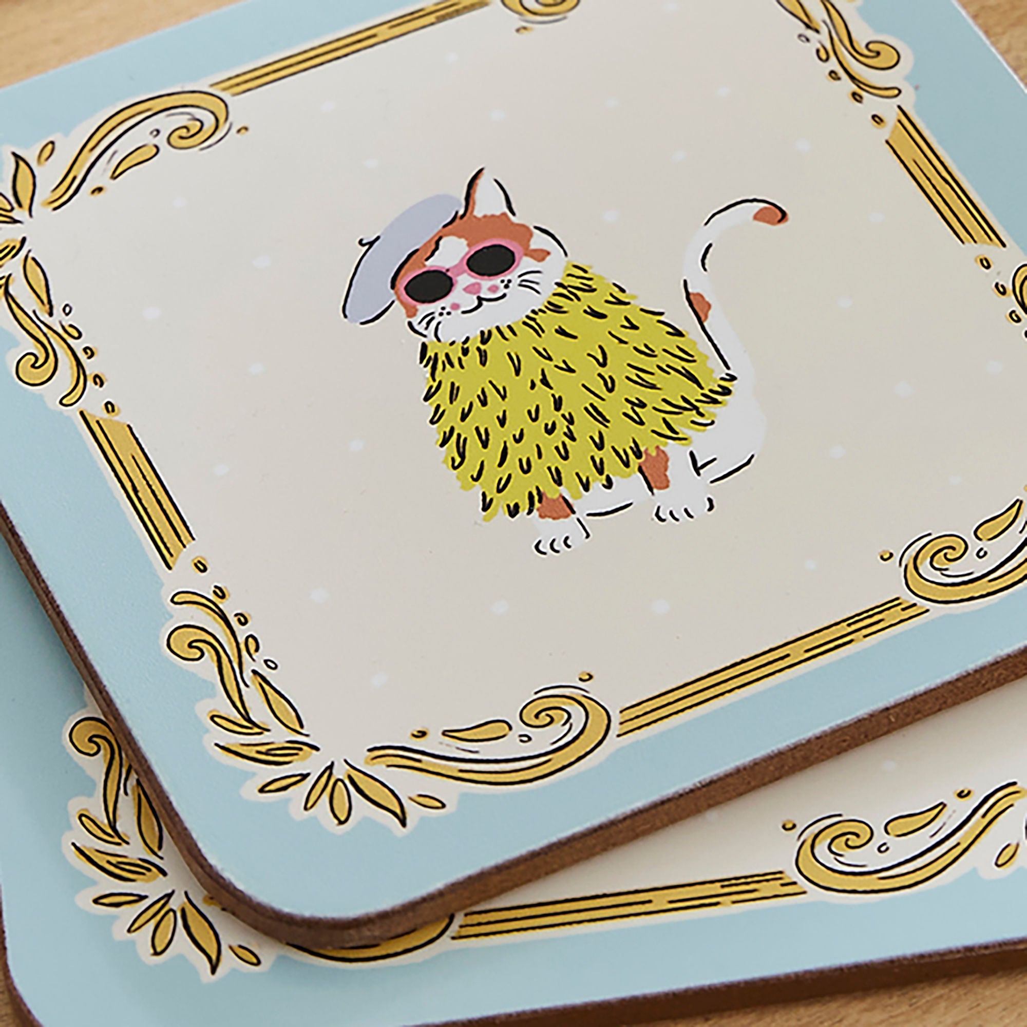 Ulster Weavers Cool Cats Coasters - 4 Pack One Size in Multi - Coaster - Ulster Weavers