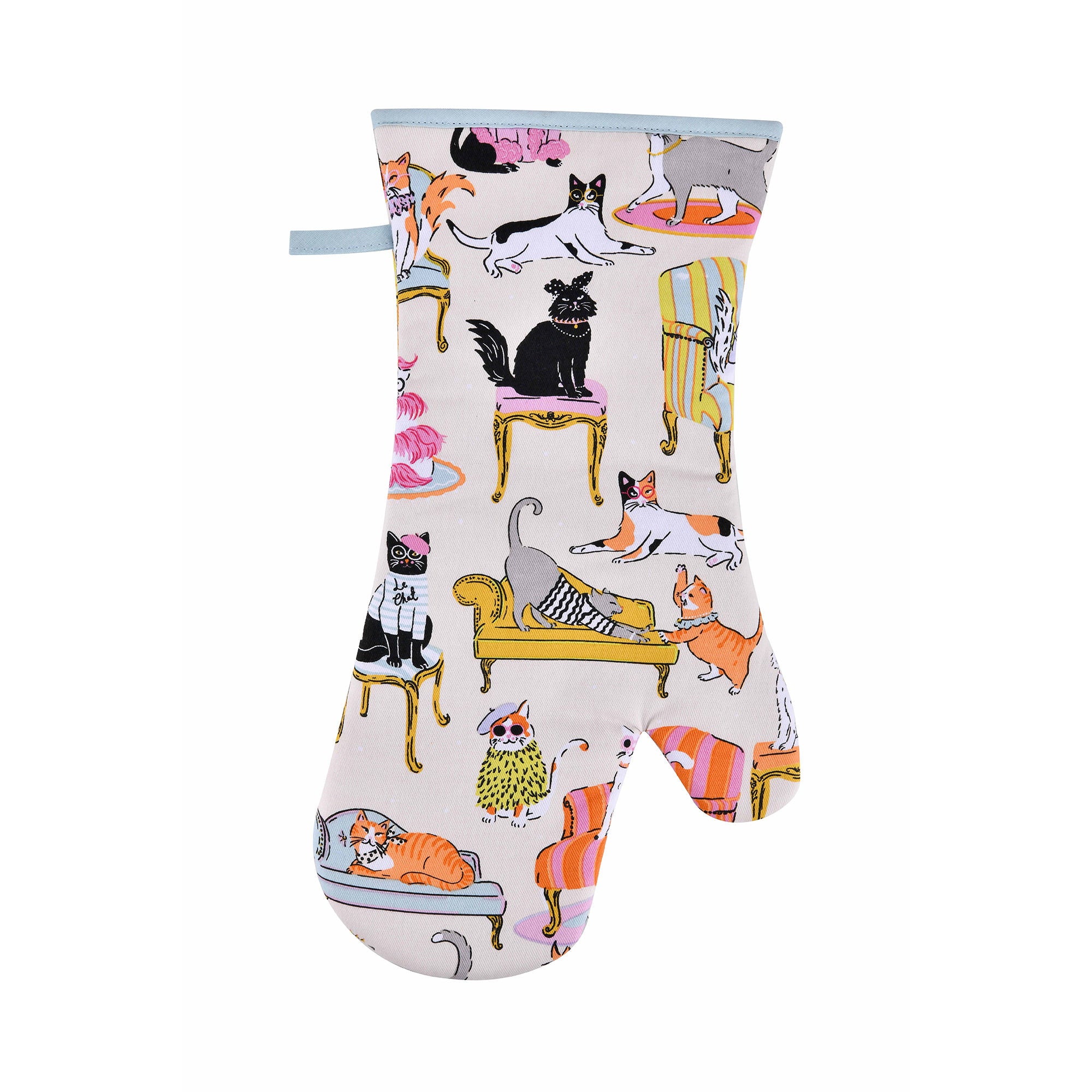 Ulster Weavers Cool Cats Gauntlet Oven Glove One Size in Multi - Gauntlet Oven Glove - Ulster Weavers