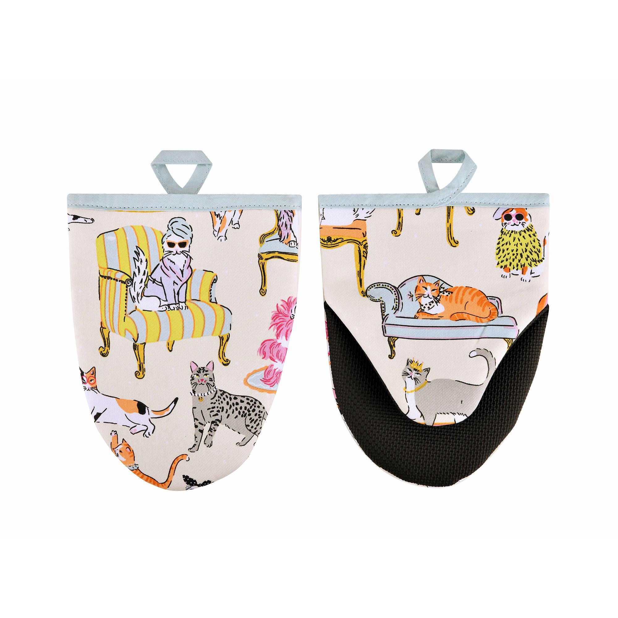 Ulster Weavers Cool Cats Microwave Mitts - Pair One Size in Multi - Micro Mitts - Ulster Weavers