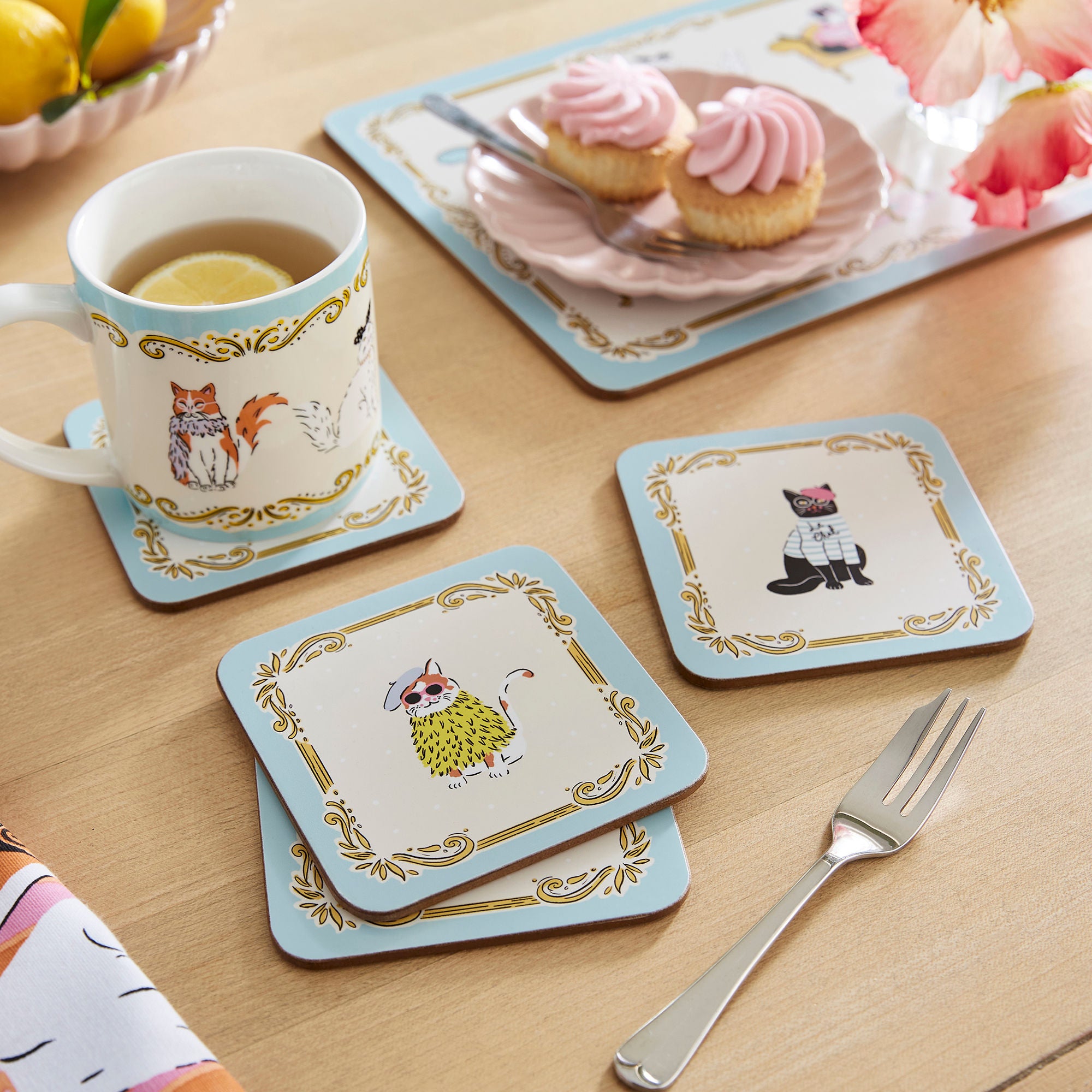 Ulster Weavers Cool Cats Placemat - 4 Pack One Size in Multi - Placemat - Ulster Weavers