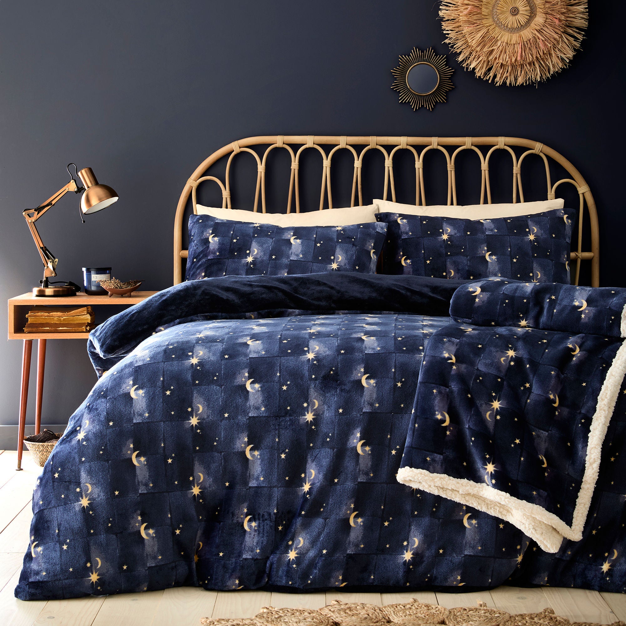 Cosmic Star Throw in Navy 150 x 200cm - Throw - Fusion