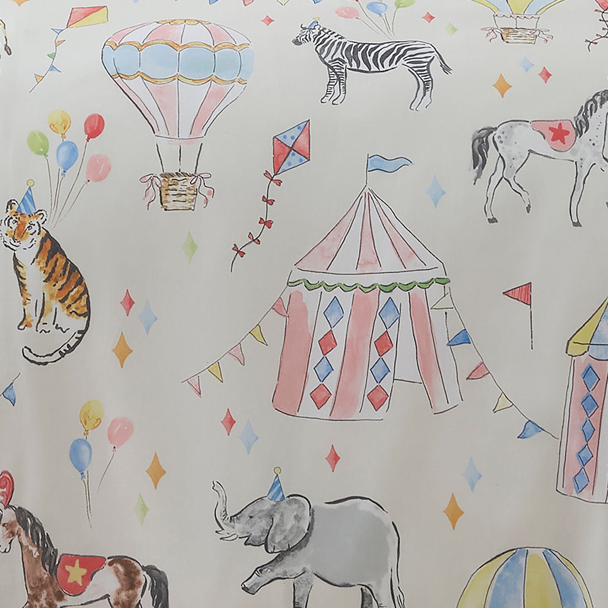 Circus Time Duvet Cover Set in Multicolour - Duvet Cover Set - Bedlam