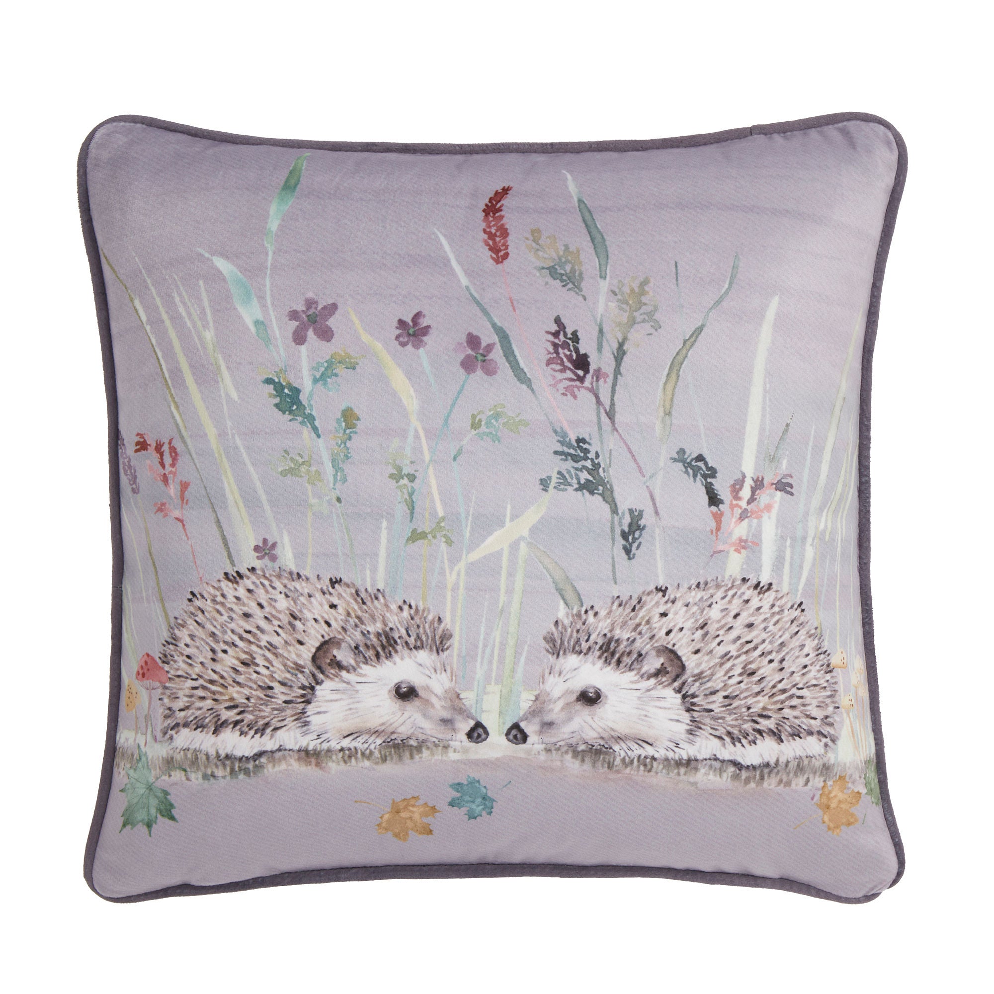 Colville Hedgehog Cushion by Dreams & Drapes Lodge in Grey 43 x 43cm - Cushion - Dreams & Drapes Lodge