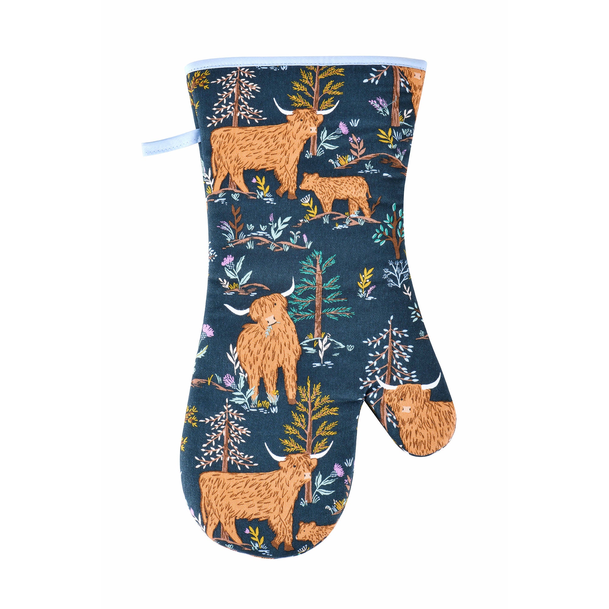 Ulster Weavers Connie the Cow Gauntlet Oven Glove One Size in Navy - Gauntlet Oven Glove - Ulster Weavers